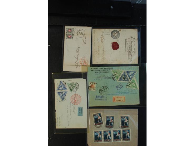 1817/1941, interessante Partie von 32 Briefen bzw. Karten ab Vorphila, dabei bessere Frankaturen, provisorische Entwertungen,