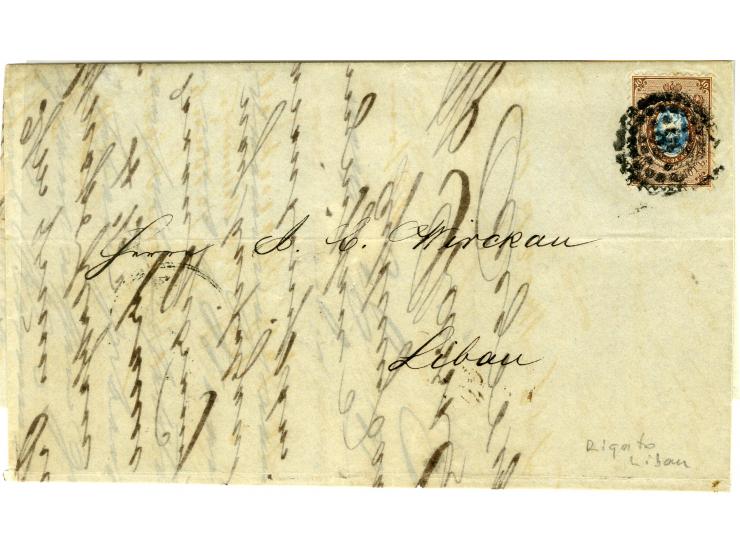 1859/1925, interessante Partie von 10 Briefen ab Vorphila, dabei 4 Wertbriefe, meist gute Erhaltung