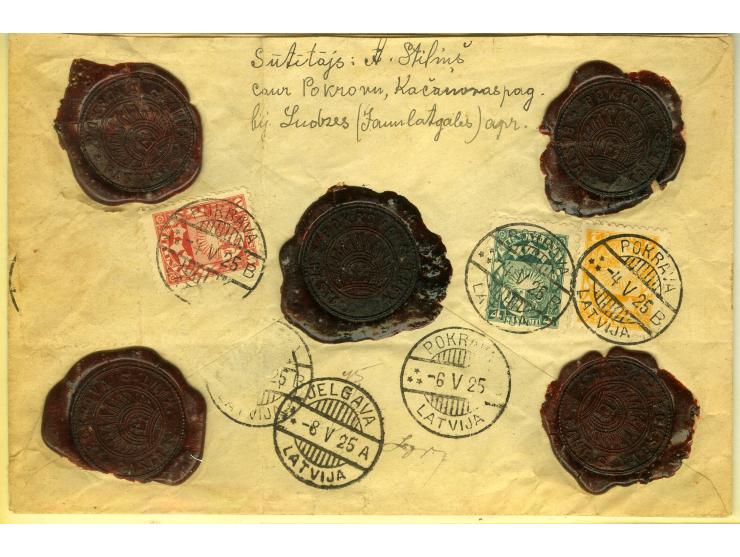 1859/1925, interessante Partie von 10 Briefen ab Vorphila, dabei 4 Wertbriefe, meist gute Erhaltung