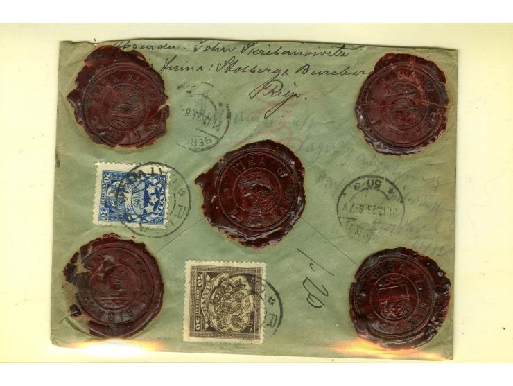 1859/1925, interessante Partie von 10 Briefen ab Vorphila, dabei 4 Wertbriefe, meist gute Erhaltung