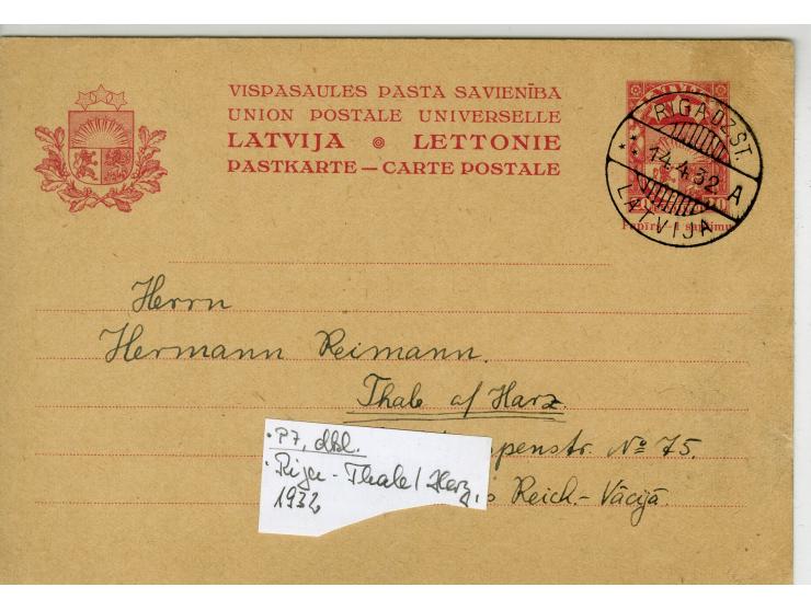 1919/44, interessanter Bestand von 20 Briefen, dabei Zensuren, R-Briefe, bessere Ganzsachen, Landespost 1941, Bahnpost-Ostlan
