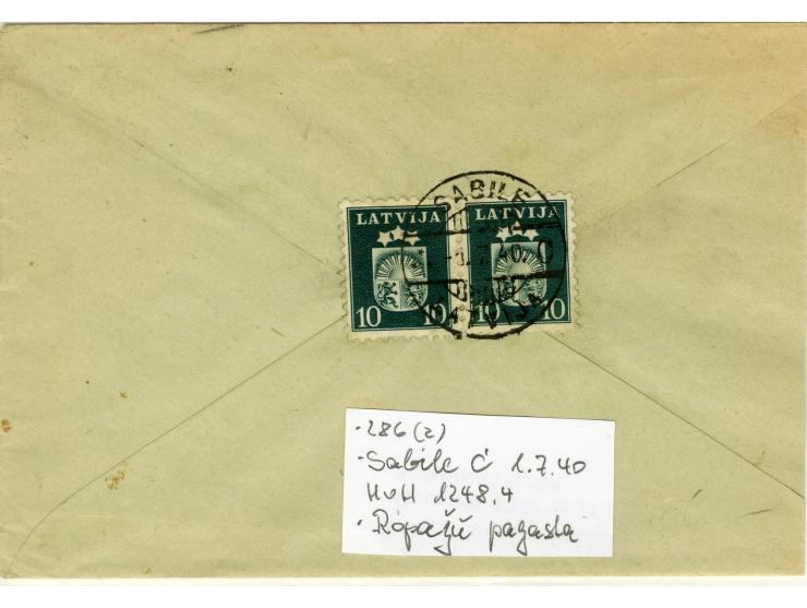 1919/44, interessanter Bestand von 20 Briefen, dabei Zensuren, R-Briefe, bessere Ganzsachen, Landespost 1941, Bahnpost-Ostlan