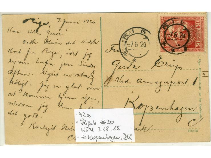 1919/44, interessanter Bestand von 20 Briefen, dabei Zensuren, R-Briefe, bessere Ganzsachen, Landespost 1941, Bahnpost-Ostlan