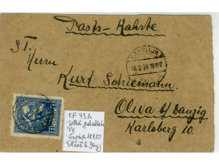 1919/44, interessanter Bestand von 20 Briefen, dabei Zensuren, R-Briefe, bessere Ganzsachen, Landespost 1941, Bahnpost-Ostlan