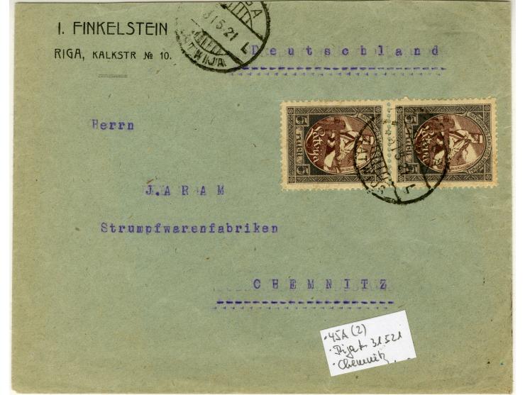 1919/44, interessanter Bestand von 20 Briefen, dabei Zensuren, R-Briefe, bessere Ganzsachen, Landespost 1941, Bahnpost-Ostlan
