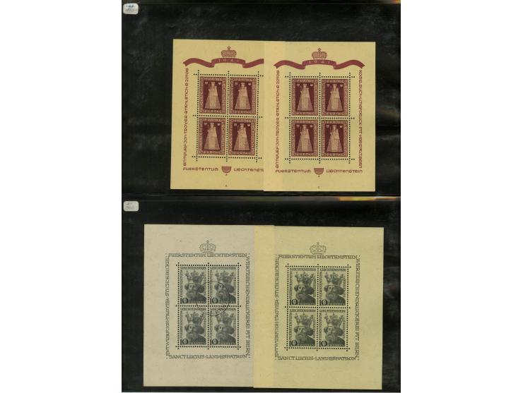 1912/50 (ca.), Partie auf Steckseiten, dabei Mi. 3x+y( insges.5), 114-15(4) und Block 1(4)