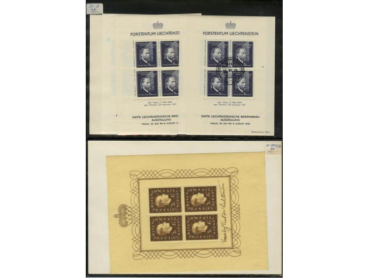 1912/50 (ca.), Partie auf Steckseiten, dabei Mi. 3x+y( insges.5), 114-15(4) und Block 1(4)