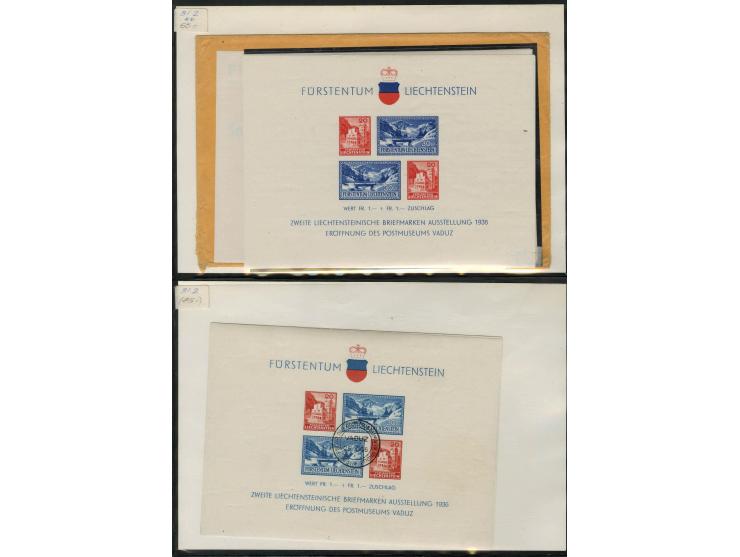 1912/50 (ca.), Partie auf Steckseiten, dabei Mi. 3x+y( insges.5), 114-15(4) und Block 1(4)