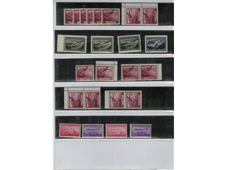 1912/50 (ca.), Partie auf Steckseiten, dabei Mi. 3x+y( insges.5), 114-15(4) und Block 1(4)