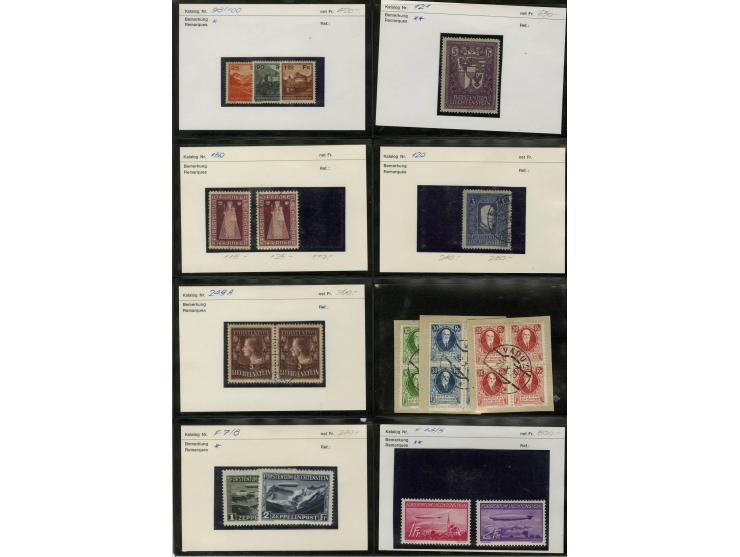 1912/50 (ca.), Partie auf Steckseiten, dabei Mi. 3x+y( insges.5), 114-15(4) und Block 1(4)