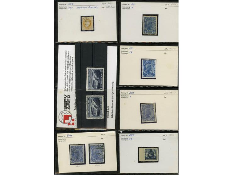 1912/50 (ca.), Partie auf Steckseiten, dabei Mi. 3x+y( insges.5), 114-15(4) und Block 1(4)