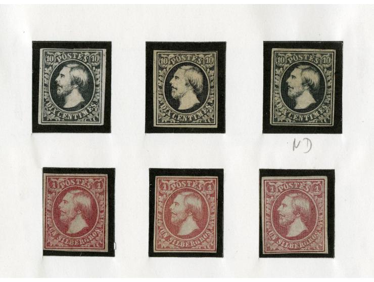 1852/1976, postfrische und ungebrauchte Sammlung mit u.a. Mi.-Nr. 1 (2), 2 (3), 7, 8, 10, 11, 72 KLB, 121 KLB, 266-80 (ohne 2
