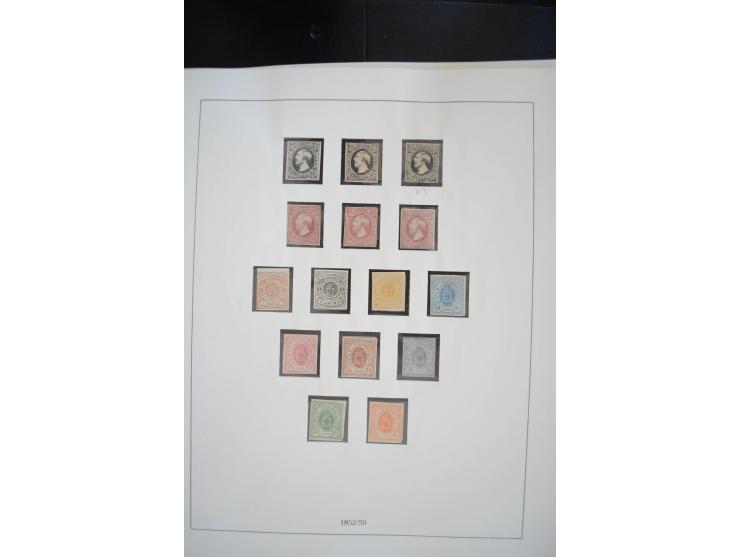 1852/1976, postfrische und ungebrauchte Sammlung mit u.a. Mi.-Nr. 1 (2), 2 (3), 7, 8, 10, 11, 72 KLB, 121 KLB, 266-80 (ohne 2
