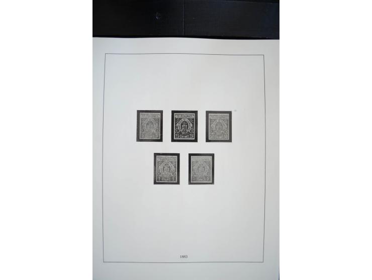 1852/1976, postfrische und ungebrauchte Sammlung mit u.a. Mi.-Nr. 1 (2), 2 (3), 7, 8, 10, 11, 72 KLB, 121 KLB, 266-80 (ohne 2