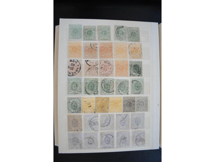 1852/1963 (ca.), postfrischer, ungebrauchter und gestempelter Bestand mit u.a. Mi.-Nr. 1 (19), 2 (16) sowie 2c mit rotem Stem
