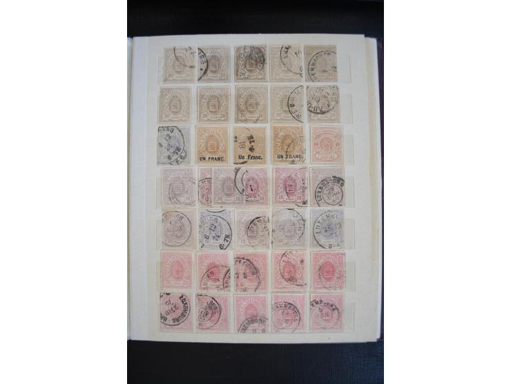 1852/1963 (ca.), postfrischer, ungebrauchter und gestempelter Bestand mit u.a. Mi.-Nr. 1 (19), 2 (16) sowie 2c mit rotem Stem