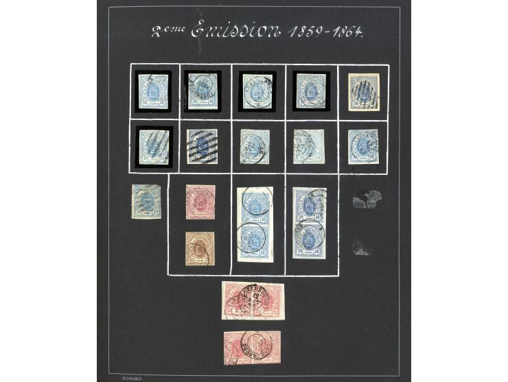 1852/1944, anfangs gestempelte, ab 1882 meist ungebrauchte und teils postfrische Sammlung mit u.a. Mi.-Nr. 1 (13), 2 (5), 59A