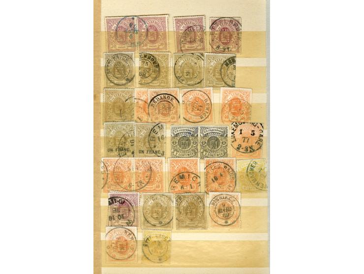 1859/80, Wappenausgaben, ungebrauchte und gestempelte Partie mit vielen besseren Werten, einigen Einheiten, besseren Stempeln
