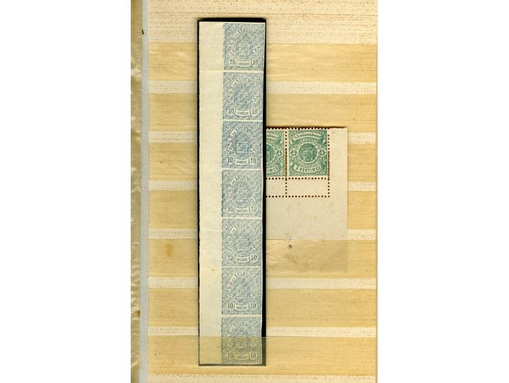 1859/80, Wappenausgaben, ungebrauchte und gestempelte Partie mit vielen besseren Werten, einigen Einheiten, besseren Stempeln