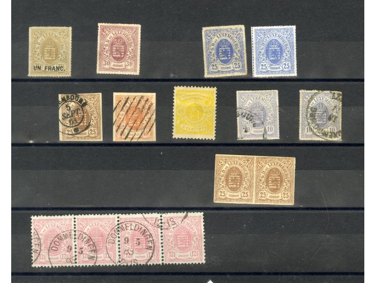 1859/80, Wappenausgaben, ungebrauchte und gestempelte Partie mit vielen besseren Werten, einigen Einheiten, besseren Stempeln