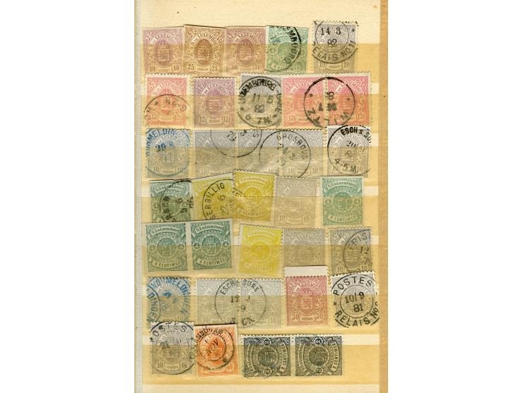 1859/80, Wappenausgaben, ungebrauchte und gestempelte Partie mit vielen besseren Werten, einigen Einheiten, besseren Stempeln