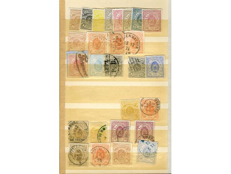 1859/80, Wappenausgaben, ungebrauchte und gestempelte Partie mit vielen besseren Werten, einigen Einheiten, besseren Stempeln