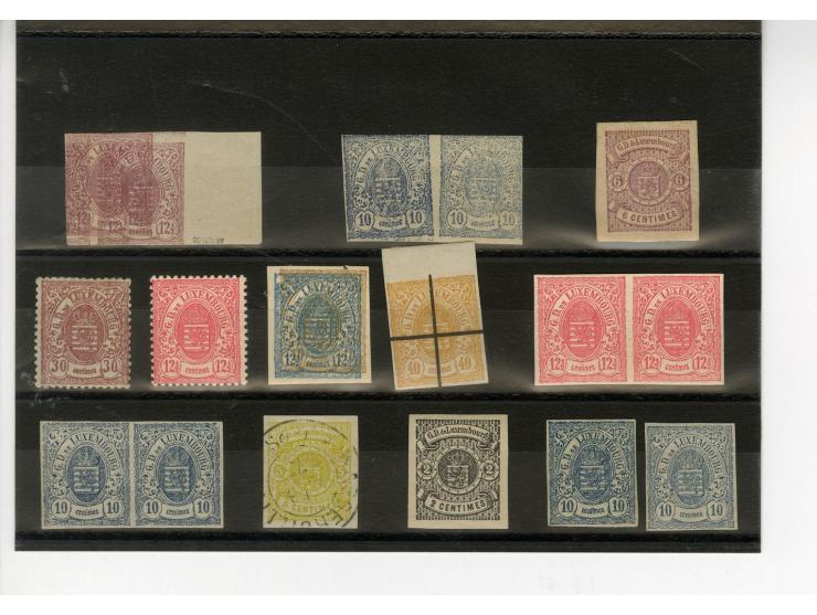 1876/80 (ca.), etwa 30 Probedrucke, dabei Abarten, teils signiert