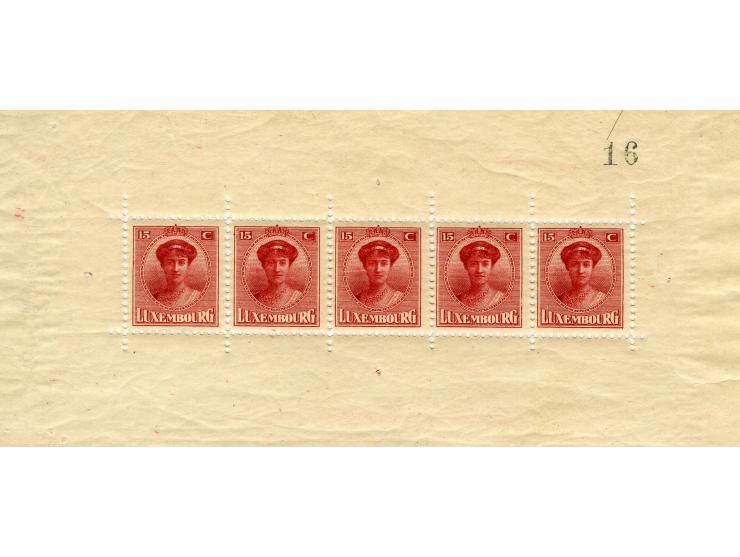 1921/23, Mi.-Nr.121 im Kleinbogen und Bl.1, je 4 Stück ungebraucht, für einen Block Attest Demuth AIEP