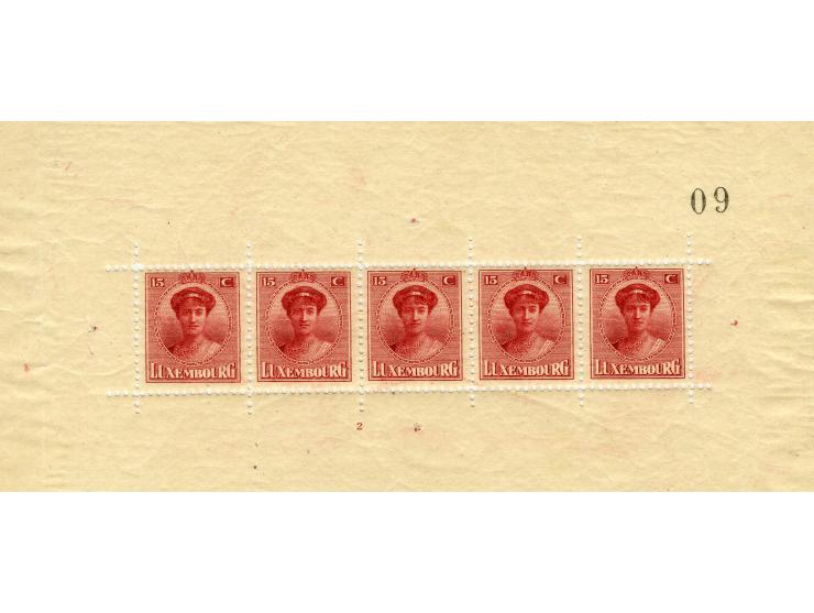 1921/23, Mi.-Nr.121 im Kleinbogen und Bl.1, je 4 Stück ungebraucht, für einen Block Attest Demuth AIEP