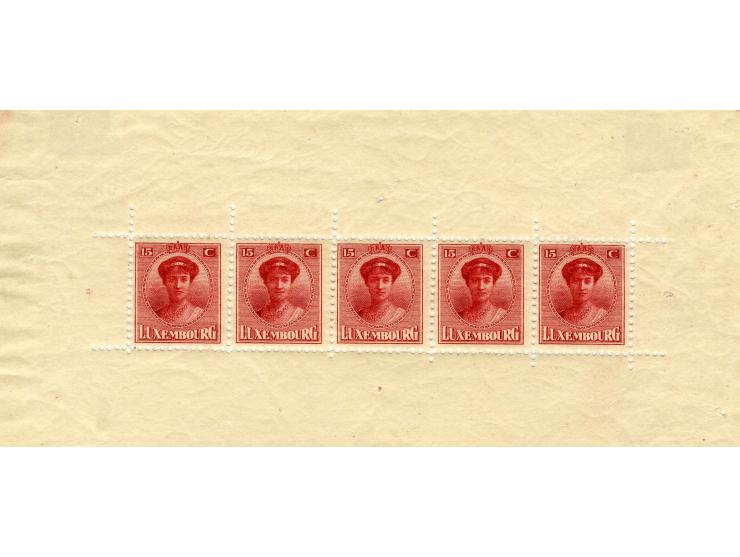 1921/23, Mi.-Nr.121 im Kleinbogen und Bl.1, je 4 Stück ungebraucht, für einen Block Attest Demuth AIEP