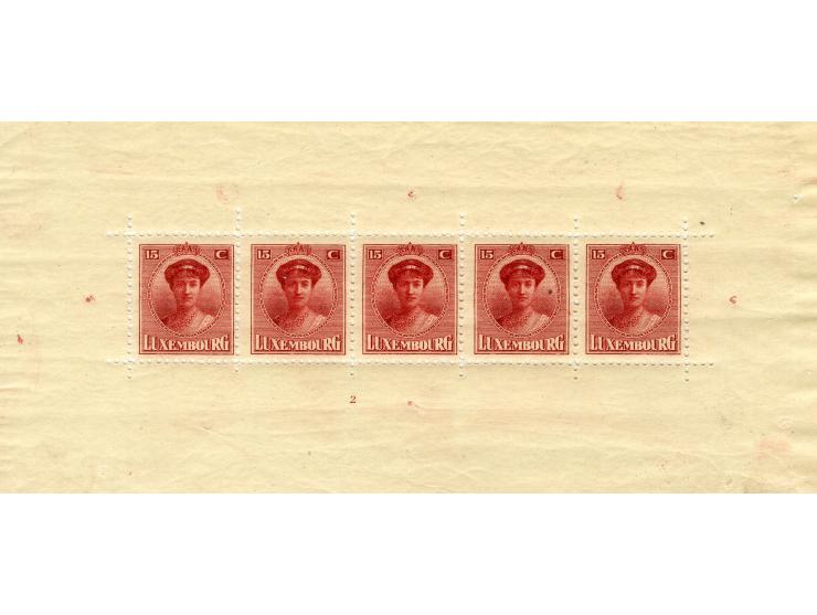 1921/23, Mi.-Nr.121 im Kleinbogen und Bl.1, je 4 Stück ungebraucht, für einen Block Attest Demuth AIEP