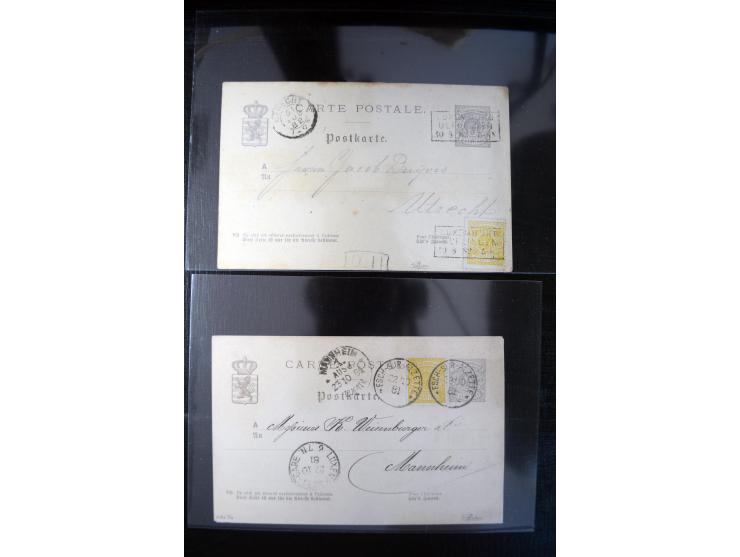 1875/1920(ca.), rund 75 Ganzsachen, dabei frühe Karten mit Zufeankaturen, Relaistempel, etc.