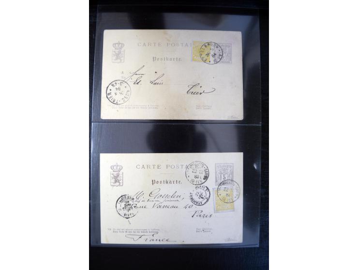 1875/1920(ca.), rund 75 Ganzsachen, dabei frühe Karten mit Zufeankaturen, Relaistempel, etc.