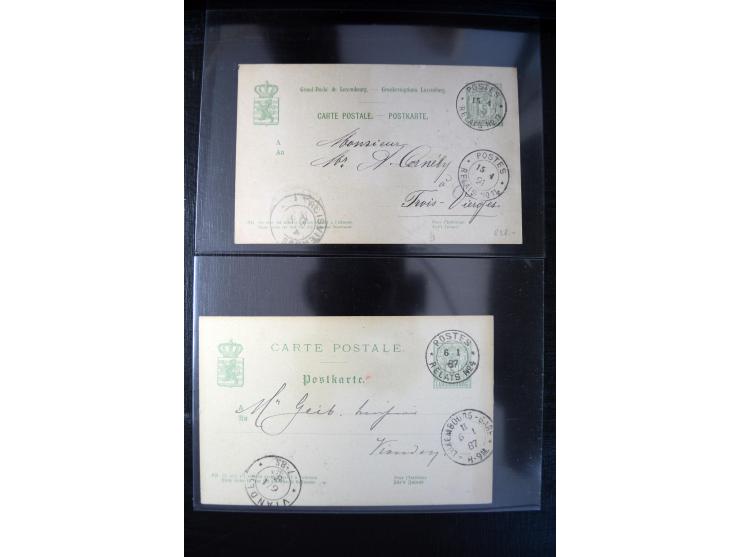 1875/1920(ca.), rund 75 Ganzsachen, dabei frühe Karten mit Zufeankaturen, Relaistempel, etc.