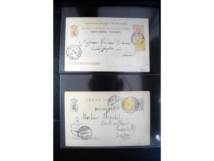 1875/1920(ca.), rund 75 Ganzsachen, dabei frühe Karten mit Zufeankaturen, Relaistempel, etc.