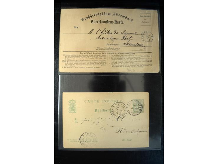1875/1920(ca.), rund 75 Ganzsachen, dabei frühe Karten mit Zufeankaturen, Relaistempel, etc.