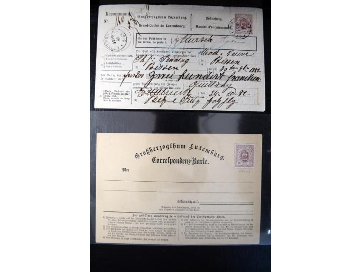 1875/1920(ca.), rund 75 Ganzsachen, dabei frühe Karten mit Zufeankaturen, Relaistempel, etc.