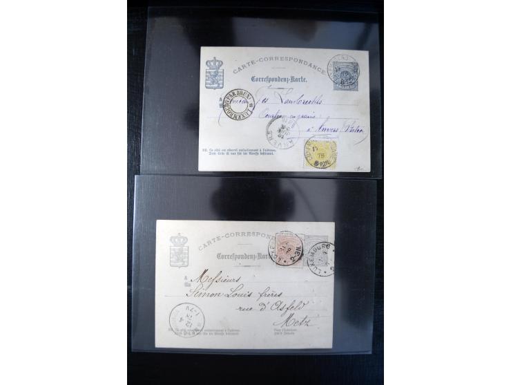 1875/1920(ca.), rund 75 Ganzsachen, dabei frühe Karten mit Zufeankaturen, Relaistempel, etc.