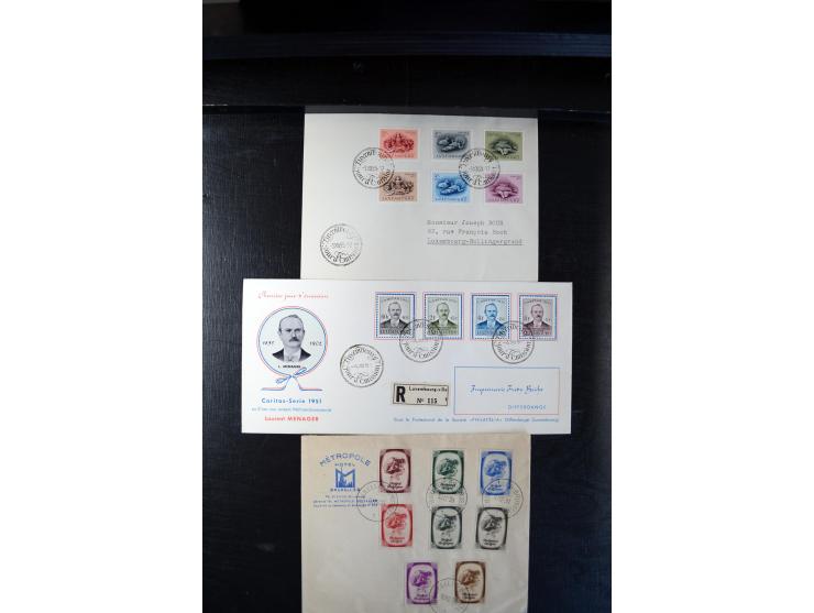 1932/70 (ca.), kleine Partie Briefe und Karten, dabei bessere Caritas-Frankaturen und FDC