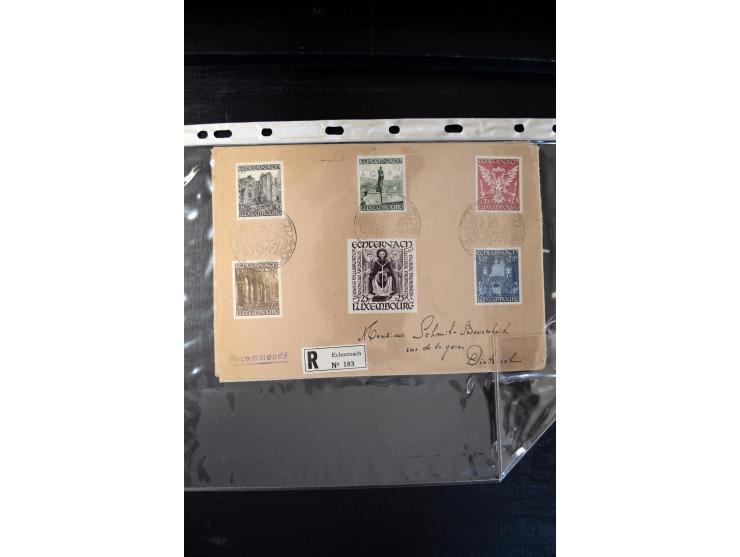 1932/70 (ca.), kleine Partie Briefe und Karten, dabei bessere Caritas-Frankaturen und FDC