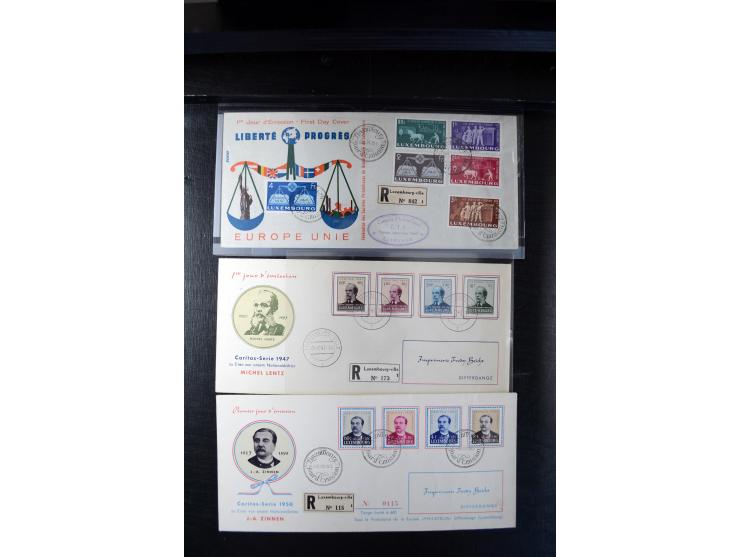 1932/70 (ca.), kleine Partie Briefe und Karten, dabei bessere Caritas-Frankaturen und FDC
