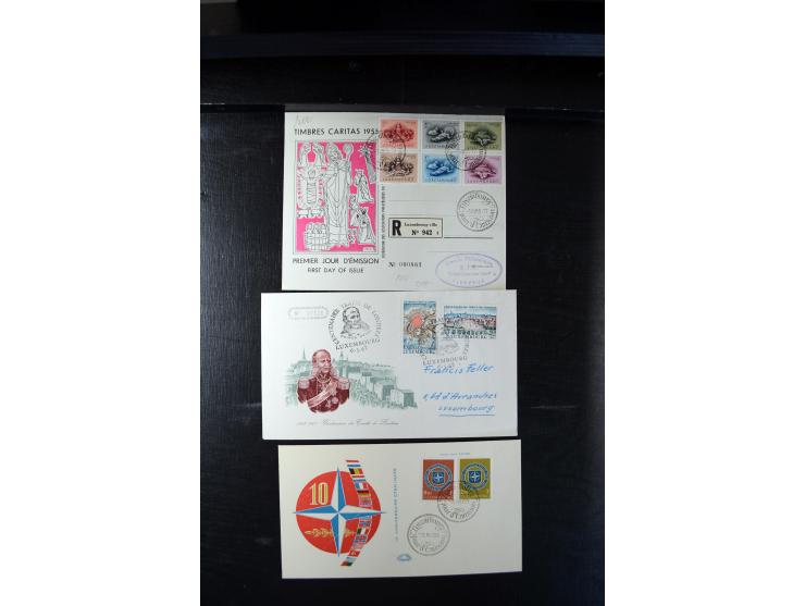 1932/70 (ca.), kleine Partie Briefe und Karten, dabei bessere Caritas-Frankaturen und FDC