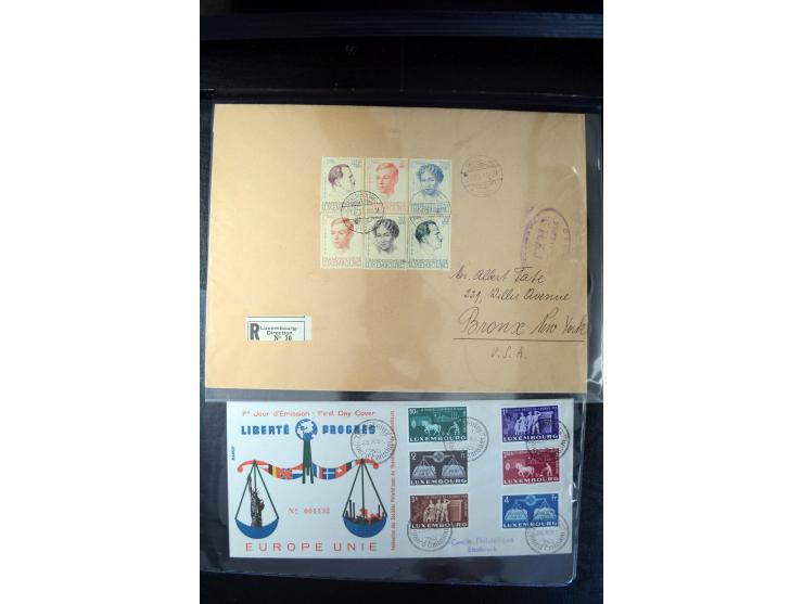 1932/70 (ca.), kleine Partie Briefe und Karten, dabei bessere Caritas-Frankaturen und FDC