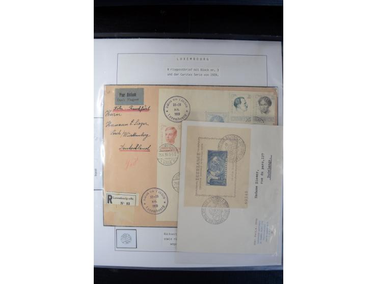 1932/70 (ca.), kleine Partie Briefe und Karten, dabei bessere Caritas-Frankaturen und FDC