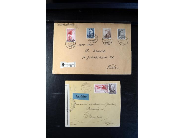 1932/70 (ca.), kleine Partie Briefe und Karten, dabei bessere Caritas-Frankaturen und FDC
