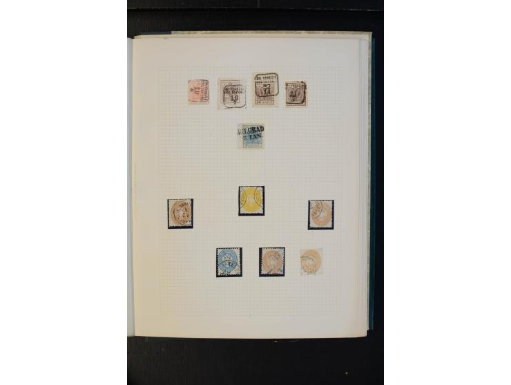 1850/1918, meist gestempelte Sammlung mit Schwerpunkt bei den Ausgaben bis ca. 1867, dabei viele Werte mehrfach, etliche Brie