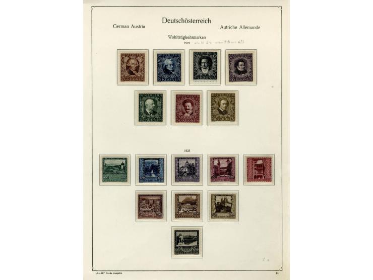 1890/1950 (ca.), Partie auf Albenblättern mit u.a. Mi.-Nr. 156, 177, 530-43U in senkrechten Paaren, 556A, 588, etc., dabei au