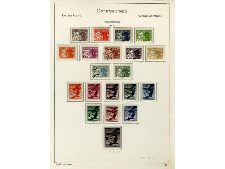 1890/1950 (ca.), Partie auf Albenblättern mit u.a. Mi.-Nr. 156, 177, 530-43U in senkrechten Paaren, 556A, 588, etc., dabei au