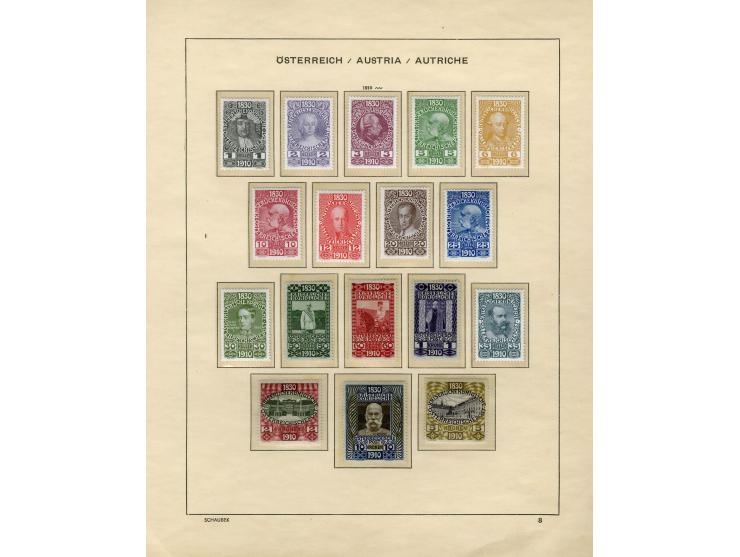 1890/1950 (ca.), Partie auf Albenblättern mit u.a. Mi.-Nr. 156, 177, 530-43U in senkrechten Paaren, 556A, 588, etc., dabei au