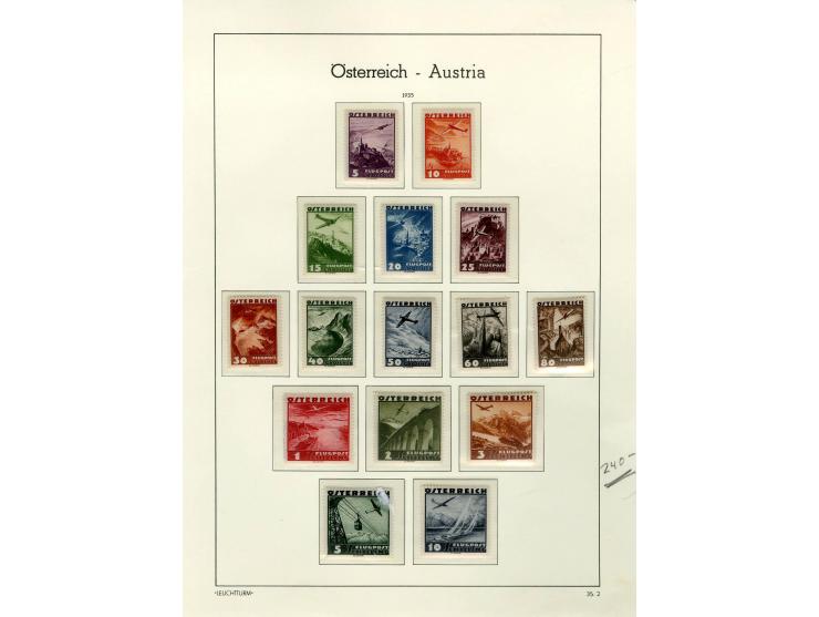 1890/1950 (ca.), Partie auf Albenblättern mit u.a. Mi.-Nr. 156, 177, 530-43U in senkrechten Paaren, 556A, 588, etc., dabei au